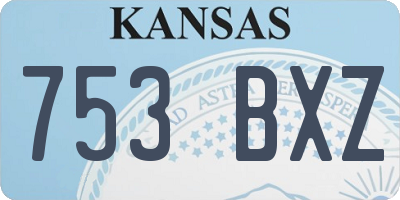KS license plate 753BXZ