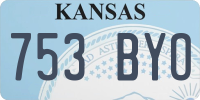 KS license plate 753BYO