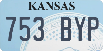 KS license plate 753BYP