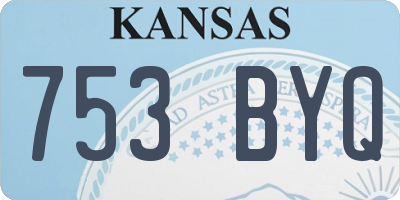 KS license plate 753BYQ