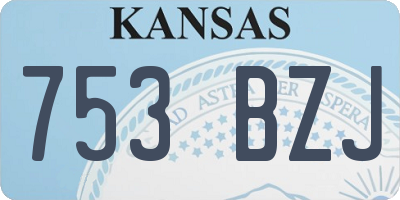 KS license plate 753BZJ