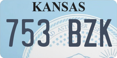 KS license plate 753BZK