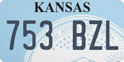 KS license plate 753BZL