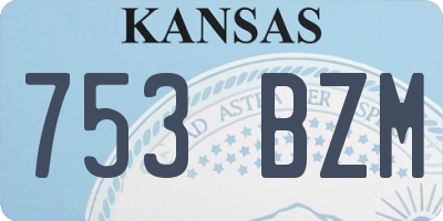 KS license plate 753BZM