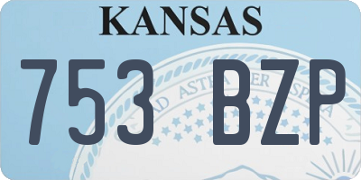 KS license plate 753BZP