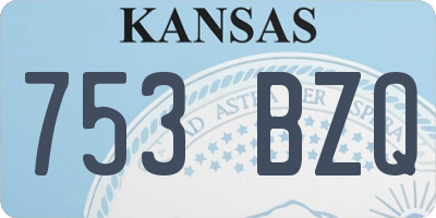 KS license plate 753BZQ