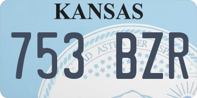 KS license plate 753BZR