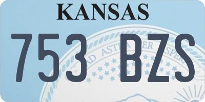 KS license plate 753BZS