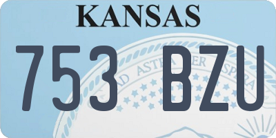 KS license plate 753BZU