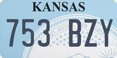 KS license plate 753BZY