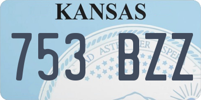 KS license plate 753BZZ