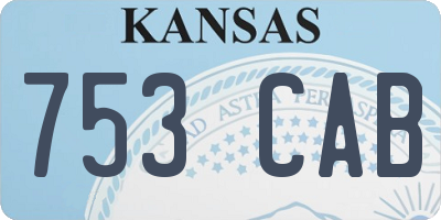 KS license plate 753CAB