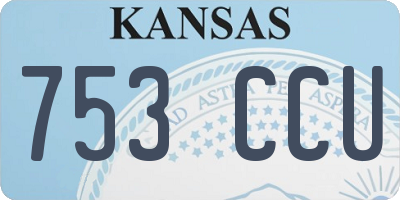 KS license plate 753CCU