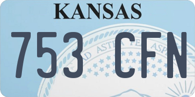 KS license plate 753CFN