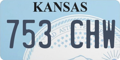 KS license plate 753CHW