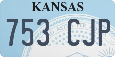 KS license plate 753CJP