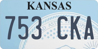 KS license plate 753CKA