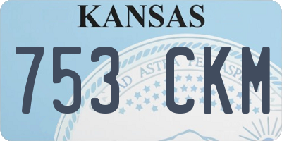 KS license plate 753CKM