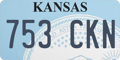 KS license plate 753CKN