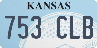 KS license plate 753CLB