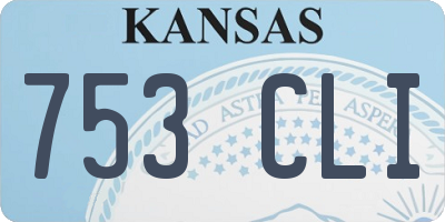 KS license plate 753CLI