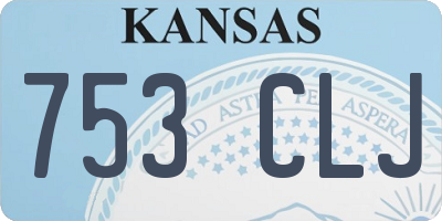 KS license plate 753CLJ