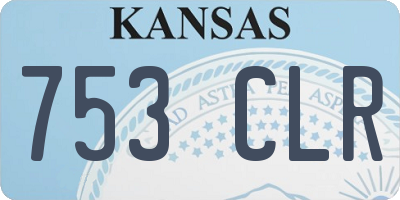 KS license plate 753CLR