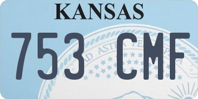 KS license plate 753CMF