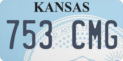 KS license plate 753CMG