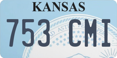 KS license plate 753CMI