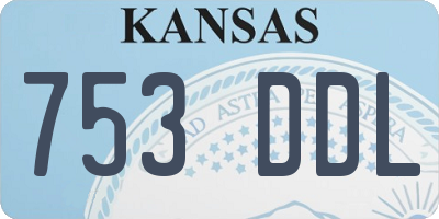 KS license plate 753DDL