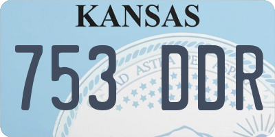 KS license plate 753DDR