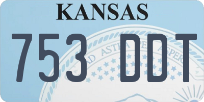 KS license plate 753DDT