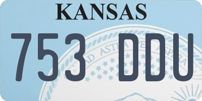 KS license plate 753DDU