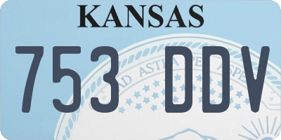 KS license plate 753DDV