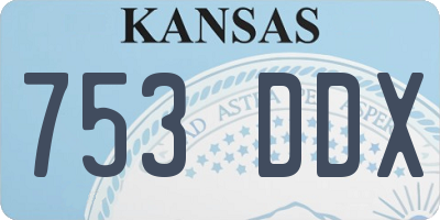 KS license plate 753DDX