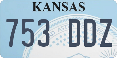 KS license plate 753DDZ