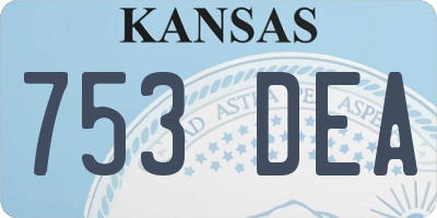 KS license plate 753DEA