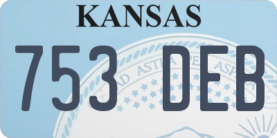 KS license plate 753DEB