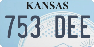 KS license plate 753DEE
