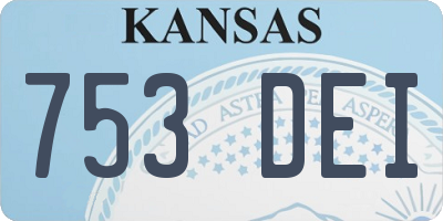 KS license plate 753DEI