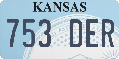 KS license plate 753DER