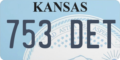 KS license plate 753DET