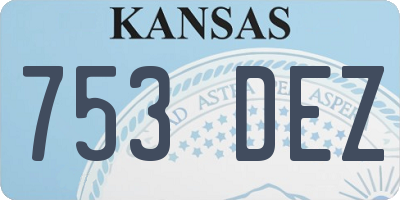 KS license plate 753DEZ