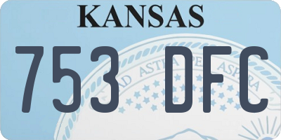 KS license plate 753DFC