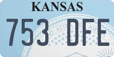 KS license plate 753DFE