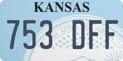 KS license plate 753DFF