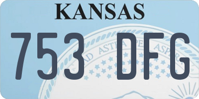 KS license plate 753DFG