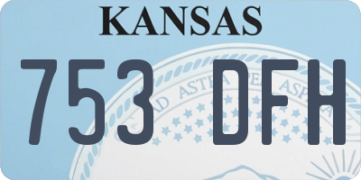 KS license plate 753DFH