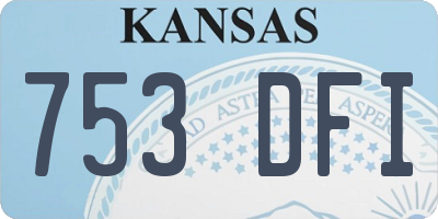 KS license plate 753DFI